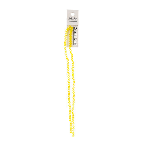 Crystal Lane Bicone 2 Strand 7in (Apx96pcs) 4mm Transparent Yellow