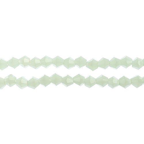 Crystal Lane Bicone 2 Strand 7in (Apx96pcs) 4mm Opaque Light Green