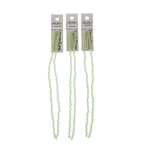 Crystal Lane Bicone 2 Strand 7in (Apx96pcs) 4mm Opaque Light Green
