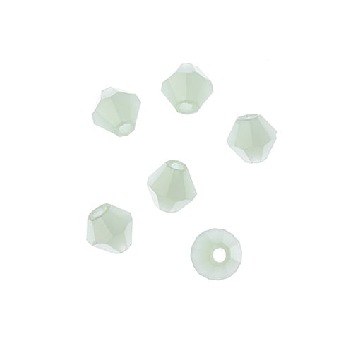 Crystal Lane Bicone 2 Strand 7in (Apx96pcs) 4mm Opaque Light Green