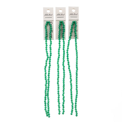 Crystal Lane Bicone 2 Strand 7in (Apx96pcs) 4mm Opaque Green Turquoise