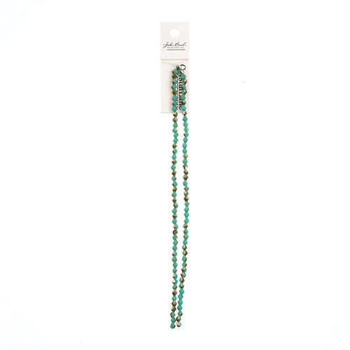Crystal Lane Bicone 2 Strand 7in (Apx96pcs) 4mm Opaque Turquoise/Half Champagne Luster