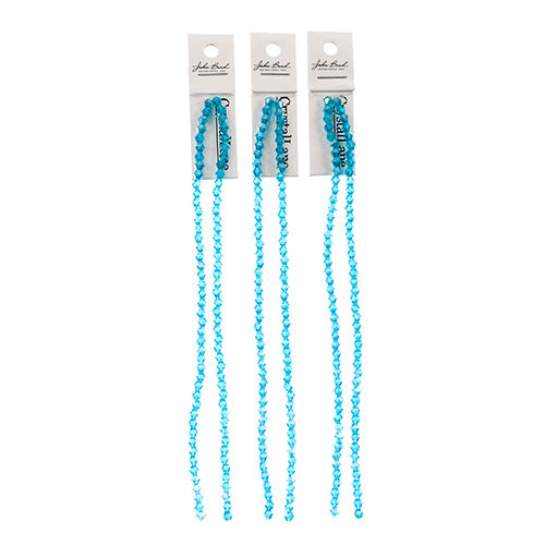 Crystal Lane Bicone 2 Strand 7in (Apx96pcs) 4mm Transparent Blue AB