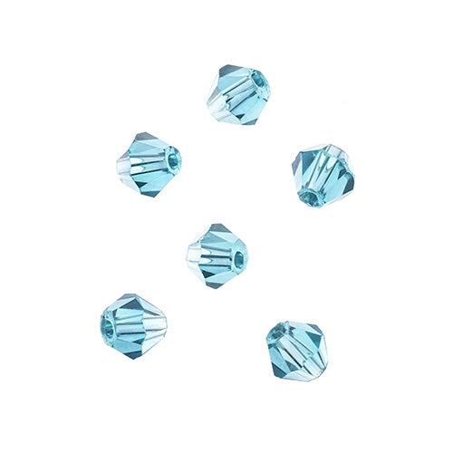 Crystal Lane Bicone 2 Strand 7in (Apx96pcs) 4mm Transparent Blue AB