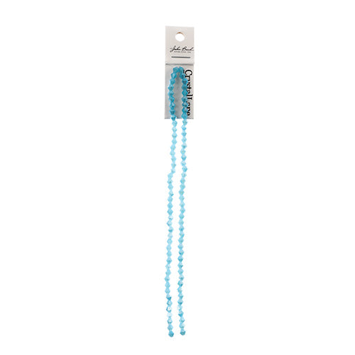 Crystal Lane Bicone 2 Strand 7in (Apx96pcs) 4mm Opaque Blue AB