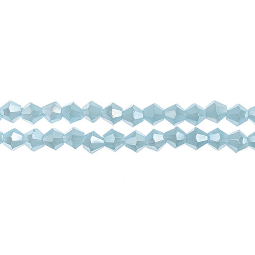 Crystal Lane Bicone 2 Strand 7in (Apx96pcs) 4mm Opaque Blue AB