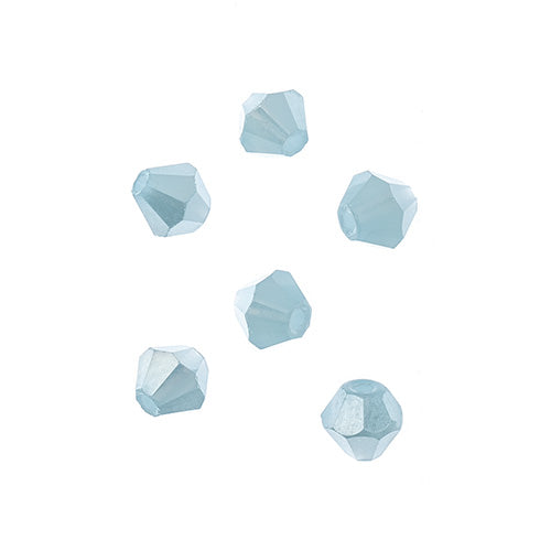 Crystal Lane Bicone 2 Strand 7in (Apx96pcs) 4mm Opaque Blue AB