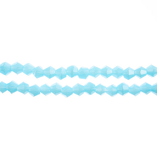 Crystal Lane Bicone 2 Strand 7in (Apx96pcs) 4mm Opaque Light Blue