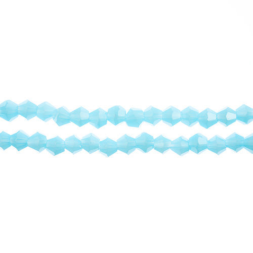 Crystal Lane Bicone 2 Strand 7in (Apx96pcs) 4mm Opaque Light Blue