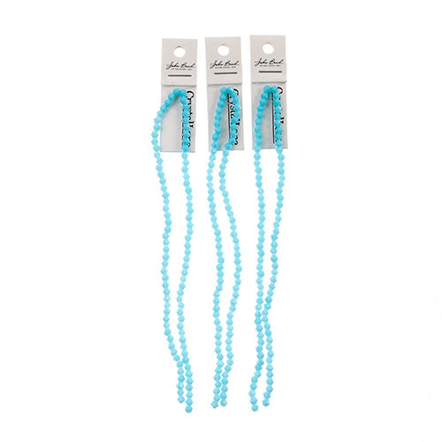 Crystal Lane Bicone 2 Strand 7in (Apx96pcs) 4mm Opaque Light Blue
