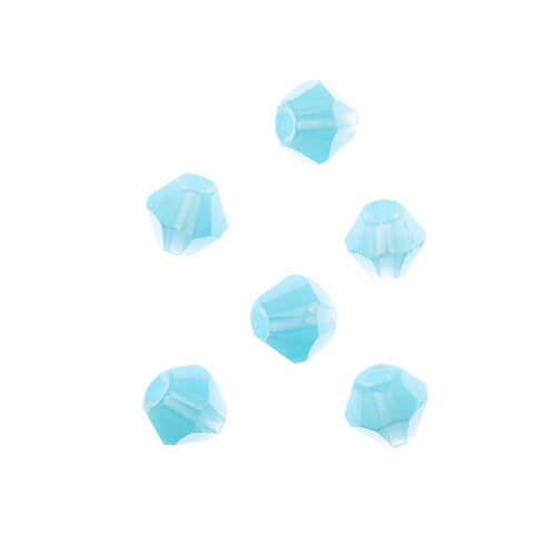 Crystal Lane Bicone 2 Strand 7in (Apx96pcs) 4mm Opaque Light Blue