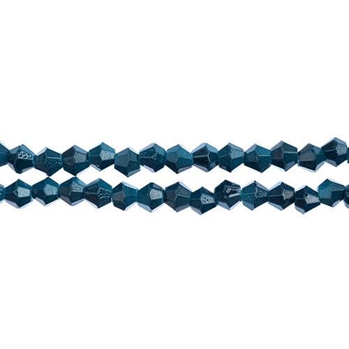 Crystal Lane Bicone 2 Strand 7in (Apx96pcs) 4mm Opaque Dark Blue