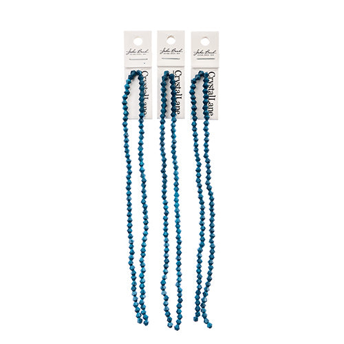 Crystal Lane Bicone 2 Strand 7in (Apx96pcs) 4mm Opaque Dark Blue