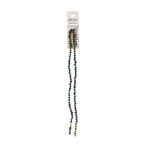 Crystal Lane Bicone 2 Strand 7in (Apx96pcs) 4mm Opaque Multi Iris