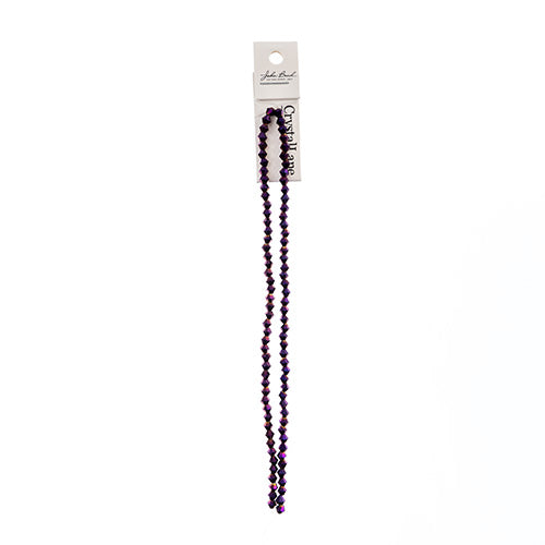 Crystal Lane Bicone 2 Strand 7in (Apx96pcs) 4mm Opaque Purple Iris