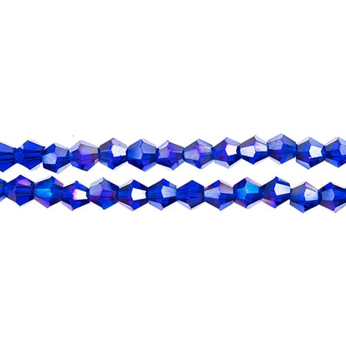 Crystal Lane Bicone 2 Strand 7in (Apx96pcs) 4mm Transparent Sapphire AB