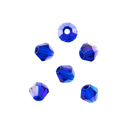 Crystal Lane Bicone 2 Strand 7in (Apx96pcs) 4mm Transparent Sapphire AB