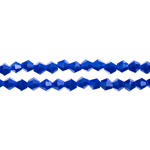 Crystal Lane Bicone 2 Strand 7in (Apx96pcs) 4mm Opaque Dark Sapphire