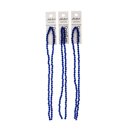 Crystal Lane Bicone 2 Strand 7in (Apx96pcs) 4mm Opaque Dark Sapphire