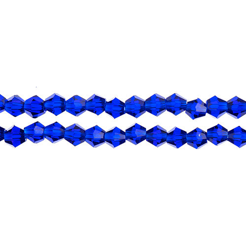 Crystal Lane Bicone 2 Strand 7in (Apx96pcs) 4mm Transparent Light Sapphire