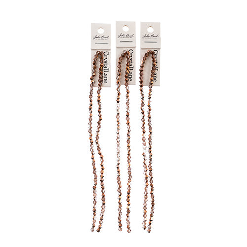 Crystal Lane Bicone 2 Strand 7in (Apx96pcs) 4mm Crystal/Half Copper Iris