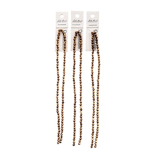 Crystal Lane Bicone 2 Strand 7in (Apx96pcs) 4mm Opaque Copper Iris