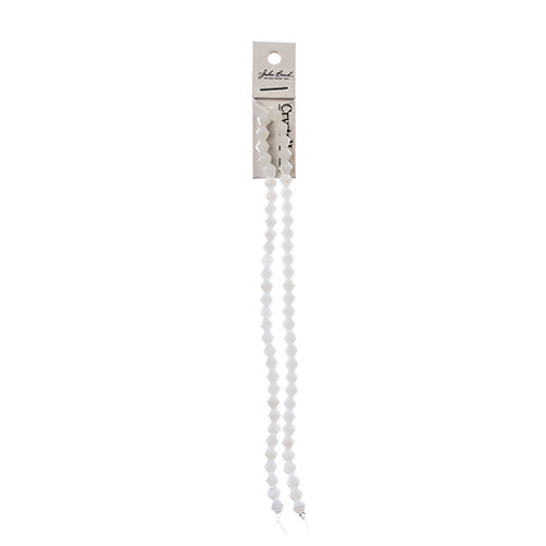 Crystal Lane Bicone 2 Strand 7in (Apx64pcs) 6mm Opaque White Matt