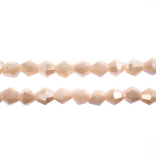Crystal Lane Bicone 2 Strand 7in (Apx64pcs) 6mm Opaque Cream AB