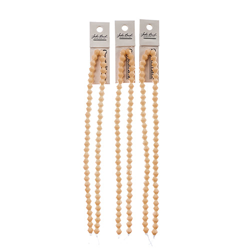 Crystal Lane Bicone 2 Strand 7in (Apx64pcs) 6mm Opaque Cream AB