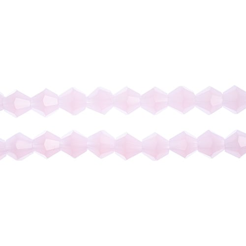 Crystal Lane Bicone 2 Strand 7in (Apx64pcs) 6mm Opaque Pink