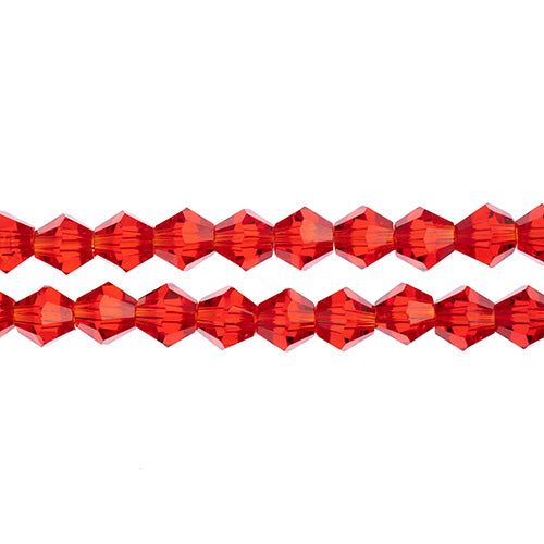 Crystal Lane Bicone 2 Strand 7in (Apx64pcs) 6mm Transparent Red
