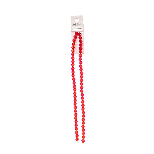 Crystal Lane Bicone 2 Strand 7in (Apx64pcs) 6mm Transparent Red