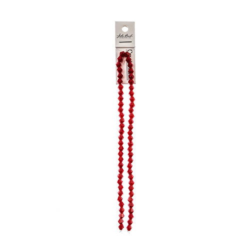 Crystal Lane Bicone 2 Strand 7in (Apx64pcs) 6mm Opaque Red