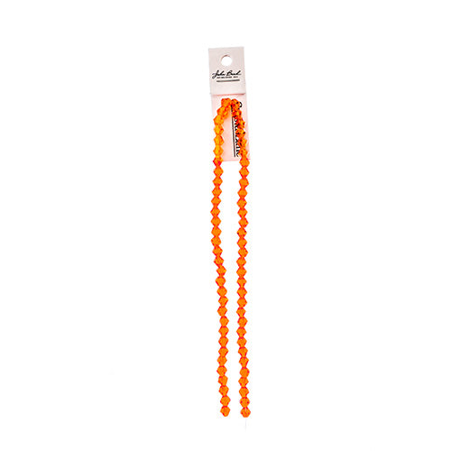 Crystal Lane Bicone 2 Strand 7in (Apx64pcs) 6mm Transparent Orange