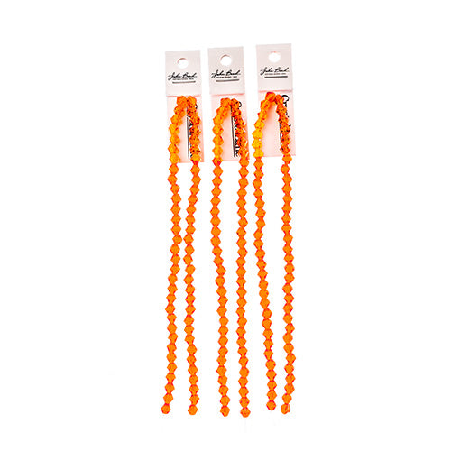 Crystal Lane Bicone 2 Strand 7in (Apx64pcs) 6mm Transparent Orange