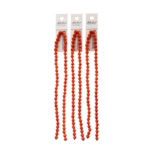 Crystal Lane Bicone 2 Strand 7in (Apx64pcs) 6mm Opaque Orange