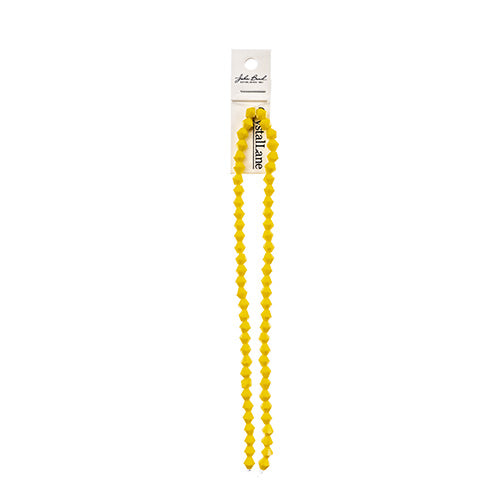 Crystal Lane Bicone 2 Strand 7in (Apx64pcs) 6mm Opaque Yellow
