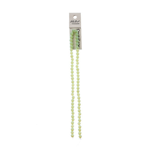 Crystal Lane Bicone 2 Strand 7in (Apx64pcs) 6mm Opaque Light Green