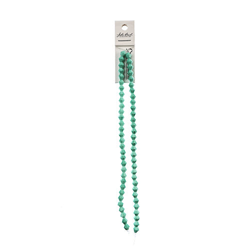 Crystal Lane Bicone 2 Strand 7in (Apx64pcs) 6mm Opaque Green Turquoise