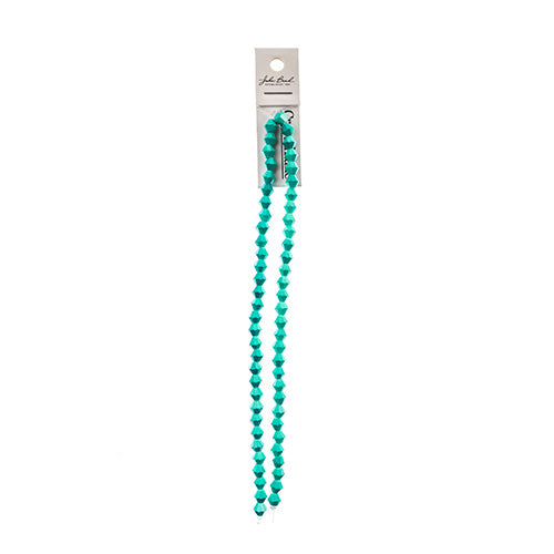 Crystal Lane Bicone 2 Strand 7in (Apx64pcs) 6mm Opaque Turquoise Blue