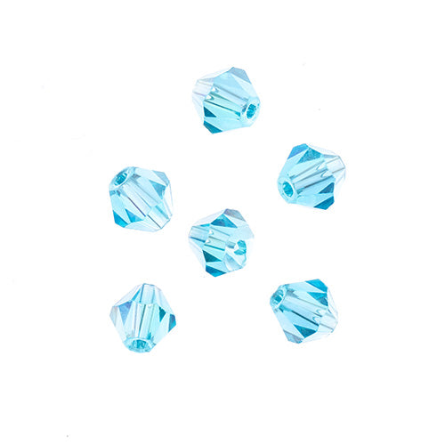 Crystal Lane Bicone 2 Strand 7in (Apx64pcs) 6mmTransparent Blue AB