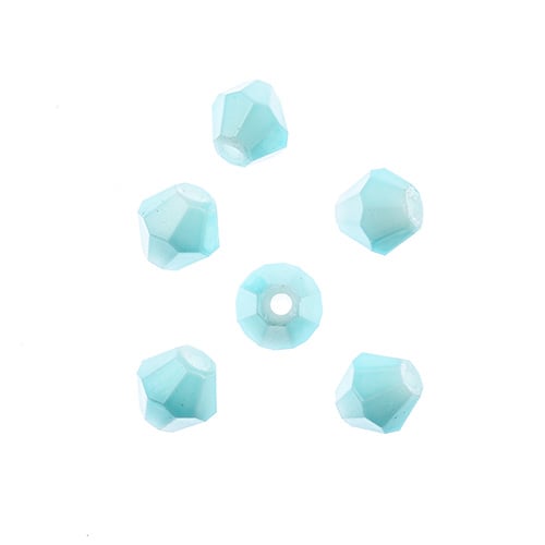 Crystal Lane Bicone 2 Strand 7in (Apx64pcs) 6mm Opaque Blue