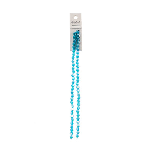 Crystal Lane Bicone 2 Strand 7in (Apx64pcs) 6mm Opaque Blue AB