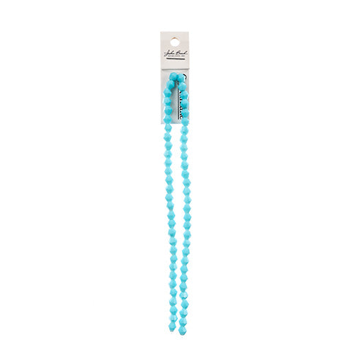 Crystal Lane Bicone 2 Strand 7in (Apx64pcs) 6mm Opaque Light Blue