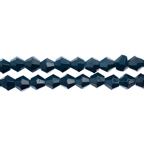 Crystal Lane Bicone 2 Strand 7in (Apx64pcs) 6mm Opaque Dark Blue