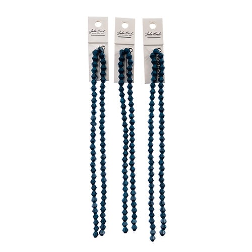 Crystal Lane Bicone 2 Strand 7in (Apx64pcs) 6mm Opaque Dark Blue