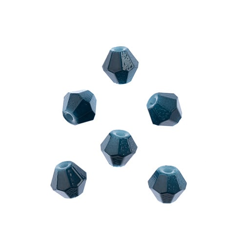 Crystal Lane Bicone 2 Strand 7in (Apx64pcs) 6mm Opaque Dark Blue