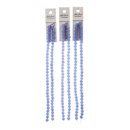 Crystal Lane Bicone 2 Strand 7in (Apx64pcs) 6mm Opaque Light Periwinkle