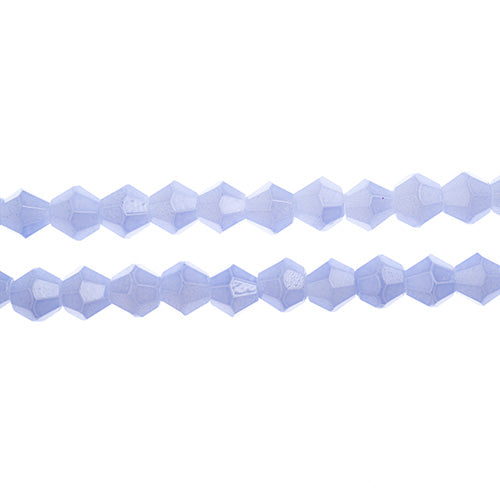 Crystal Lane Bicone 2 Strand 7in (Apx64pcs) 6mm Opaque Light Periwinkle