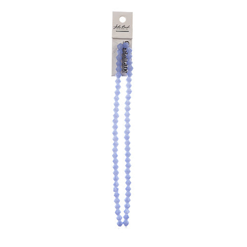 Crystal Lane Bicone 2 Strand 7in (Apx64pcs) 6mm Opaque Light Periwinkle